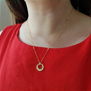 Gargantilha Elo Ouro 18k Topázio