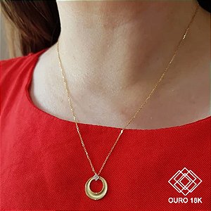 Gargantilha Elo Ouro 18k Topázio