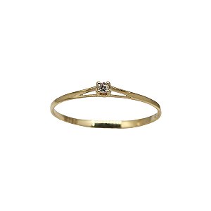 Anel Solitário Ouro 18k Diamante 5pts