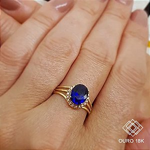 Anel Formatura Feminino Comércio Exterior Ouro 18k - Sem emblema