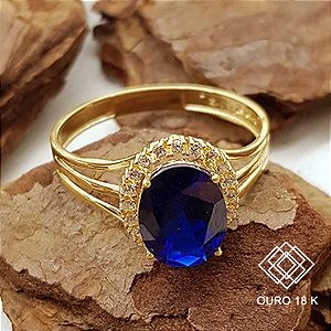 Anel Formatura Feminino Matemática Ouro 18k - Sem emblema