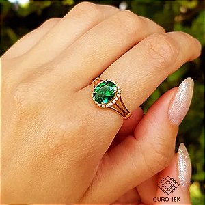 Anel Formatura Feminino Magistério Ouro 18k - Sem emblema