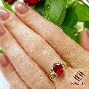 Anel Formatura Feminino Direito Ouro 18k - Sem emblema