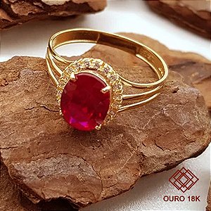 Anel Formatura Feminino Jornalismo Ouro 18k - Sem emblema