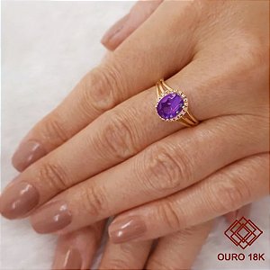 Anel Formatura Feminino História Ouro 18k - Sem emblema