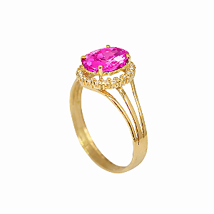 Anel Formatura Feminino Ciências Contábeis Ouro 18k - Sem emblema
