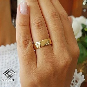 1 Aliança Casamento Ouro 10k