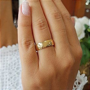 1 Aliança Casamento Ouro 10k