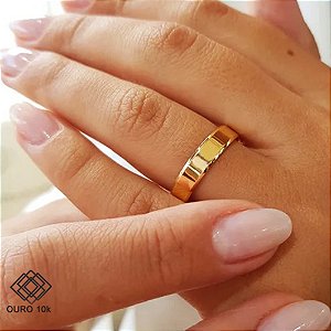 1 Aliança Casamento Ouro 10k