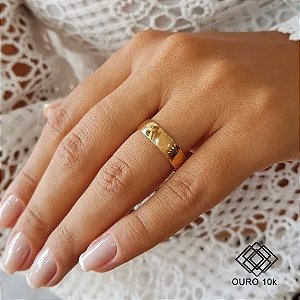 1 Aliança Casamento Ouro 10k