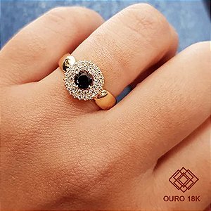 Anel Formatura Feminino Pedagogia Ouro 18k - Sem emblema