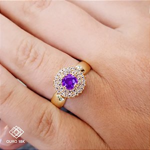 Anel Formatura Feminino História Ouro 18k - Sem emblema