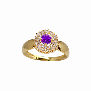Anel Formatura Feminino Letras Ouro 18k - Sem emblema