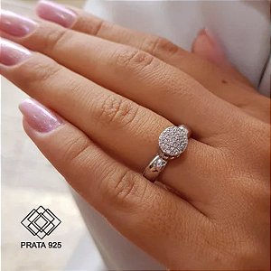 Anel Chuveiro Prata 925 Zircônia