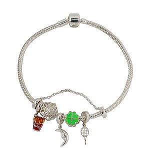 Pulseira Berloques Prata 925