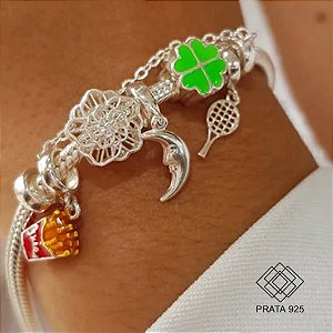 Pulseira Berloques Prata 925