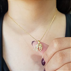 Pingente Pantera Ouro 18k Zircônia