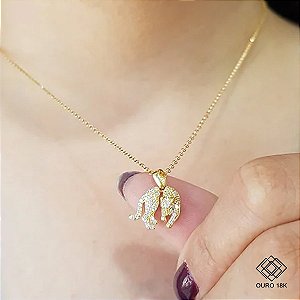Pingente Pantera Ouro 18k Zircônia