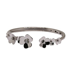 Bracelete Flores Prata 925