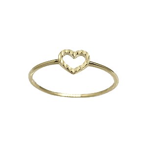 Anel Falange Coração Ouro 18k