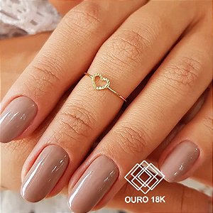 Anel Falange Coração Ouro 18k