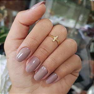 Anel Falange Cruz Ouro 18k