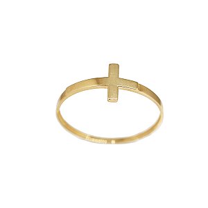 Anel Falange Cruz Ouro 18k