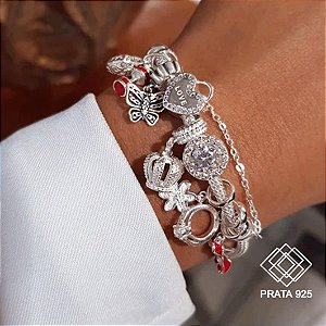 Pulseira Berloques Prata 925