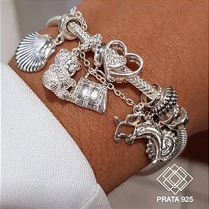 Pulseira Berloques Prata 925