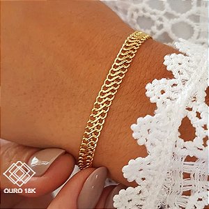 Pulseira Lacraia Ouro 18k