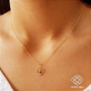 Kit Cordão Ouro 18k + Pingente Nossa Senhora Ouro 18k