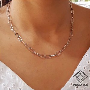 Cordão Cadeado Prata 925