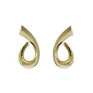 Brinco Bold Curvas Ouro 18k