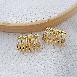 Brinco Ear Cuff Aros Ouro 18k