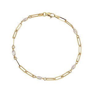 Pulseira Elos Ouro 18k Zircônias