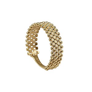 Anel Esferas Ouro 18k