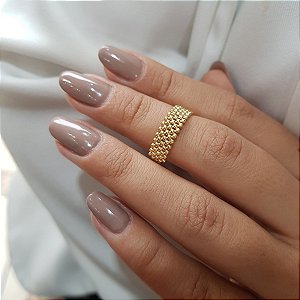 Anel Esferas Falange Ouro 18k