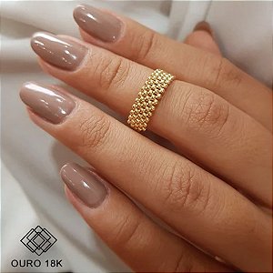 Anel Esferas Falange Ouro 18k