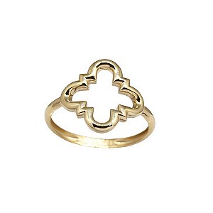 Anel Trevo Ouro 18k