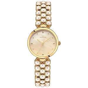 Relógio Technos Feminino Dourado Pérola 5y30ye/1x