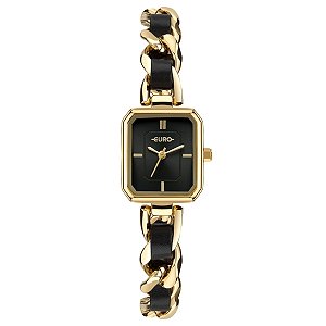 Relógio Euro Feminino Dourado Couro Eu2035zbm/5p