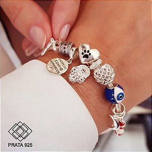 Pulseira Berloques Prata 925
