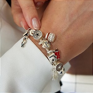 Pulseira Berloques em Prata 925