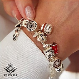 Pulseira Berloques em Prata 925
