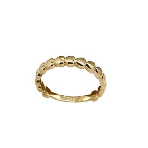 Anel Corações Falange Ouro 18k