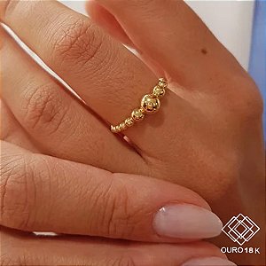 Anel Esferas em Ouro 18k