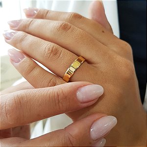 1 Aliança Casamento Ouro 10k