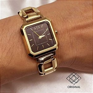Relógio Armani Exchange Dourado Feminino Ax5738b1 N1kx