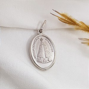 Pingente Nossa Senhora Aparecida em Prata 925