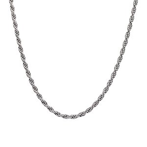Cordão Cabo de Aço Prata 925 - 45cm